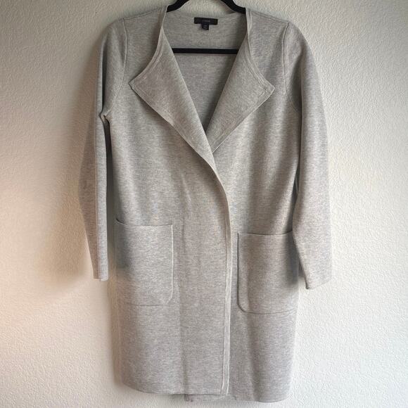 J.Crew Juliette Collarless Open Front Cardigan Sweater Blazer Duster Size Small - Picture 2 of 9